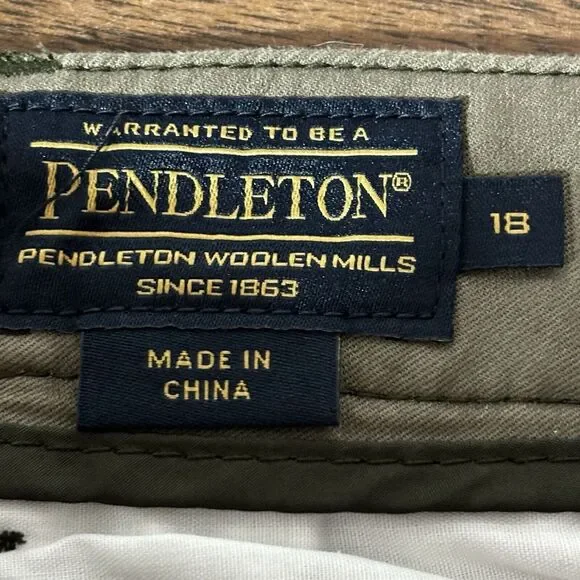 Pendelton Essential Pants Size‎ 18 Green Cotton Straight Leg TH173-82908 NEW - Picture 5 of 12